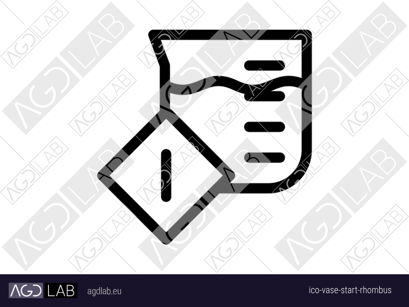 Vase start rhombus icon