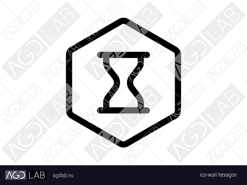 Wait hexagon icon