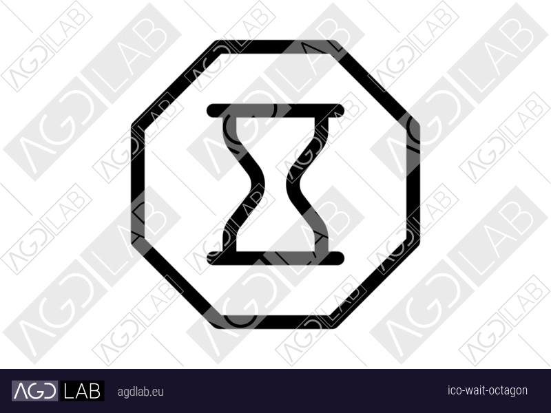 Wait octagon icon