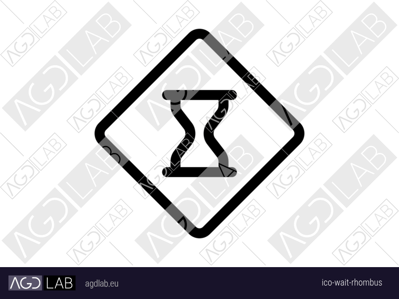 Wait rhombus icon