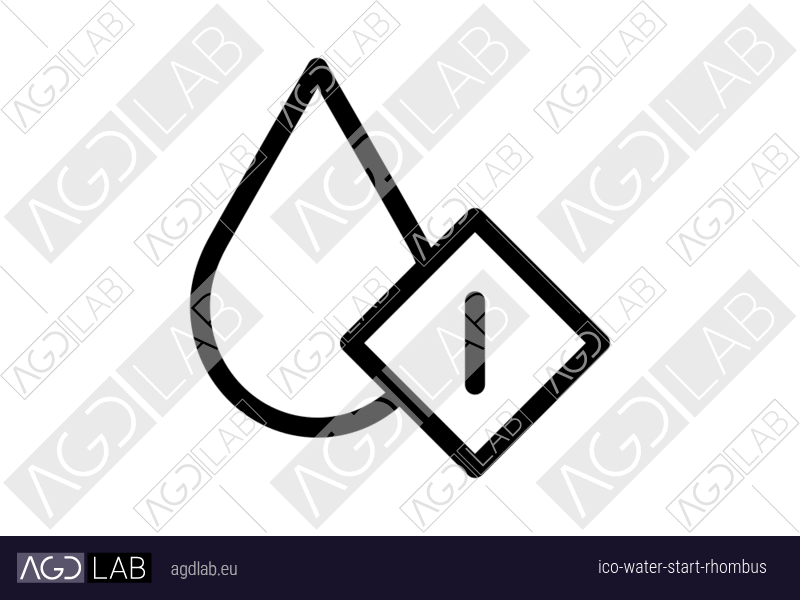 Water start rhombus icon