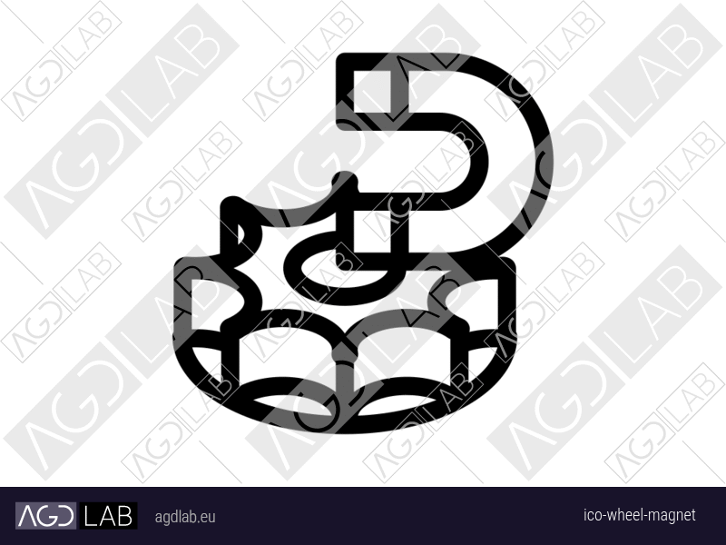 Wheel magnet icon