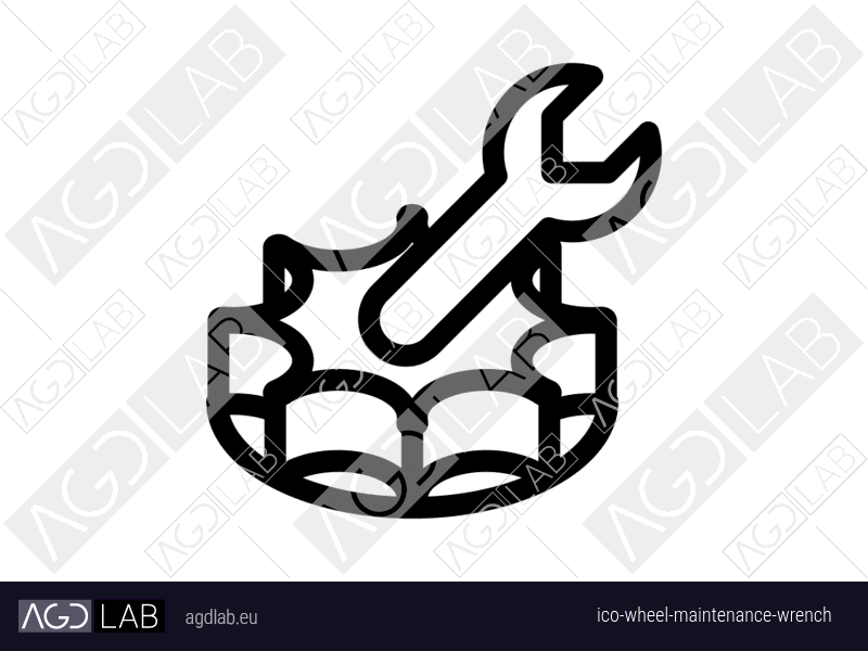 Wheel maintenance wrench icon