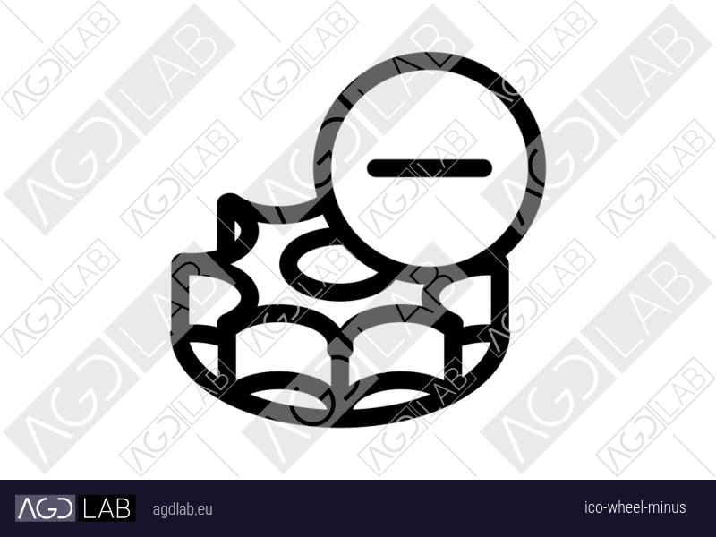 Wheel minus icon