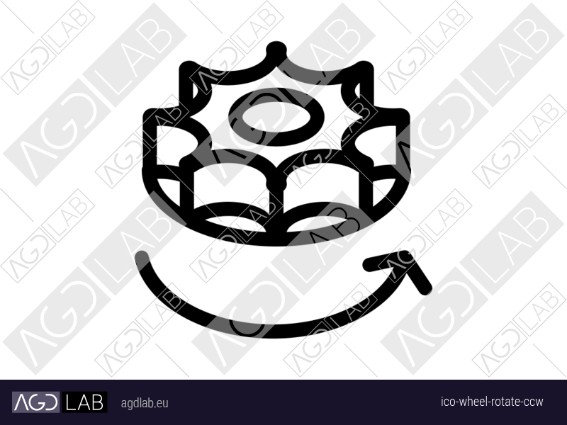 Wheel rotate ccw icon