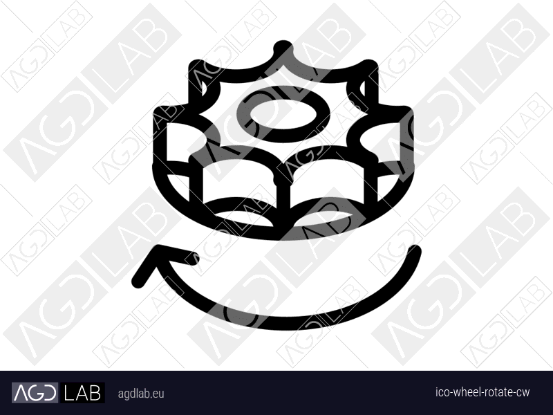 Wheel rotate cw icon