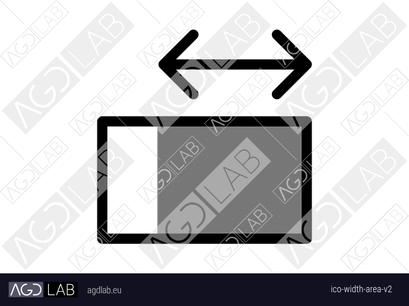 Width area alternative version icon