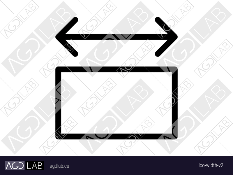 Width alternative version icon