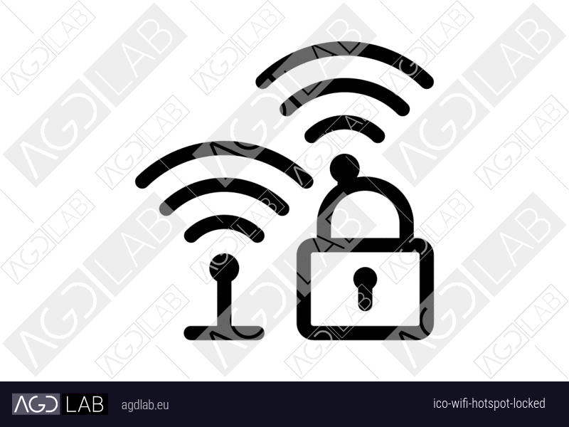 Wifi hotspot locked icon