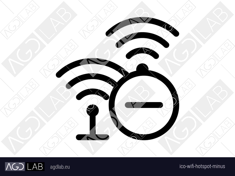 Wifi hotspot minus icon