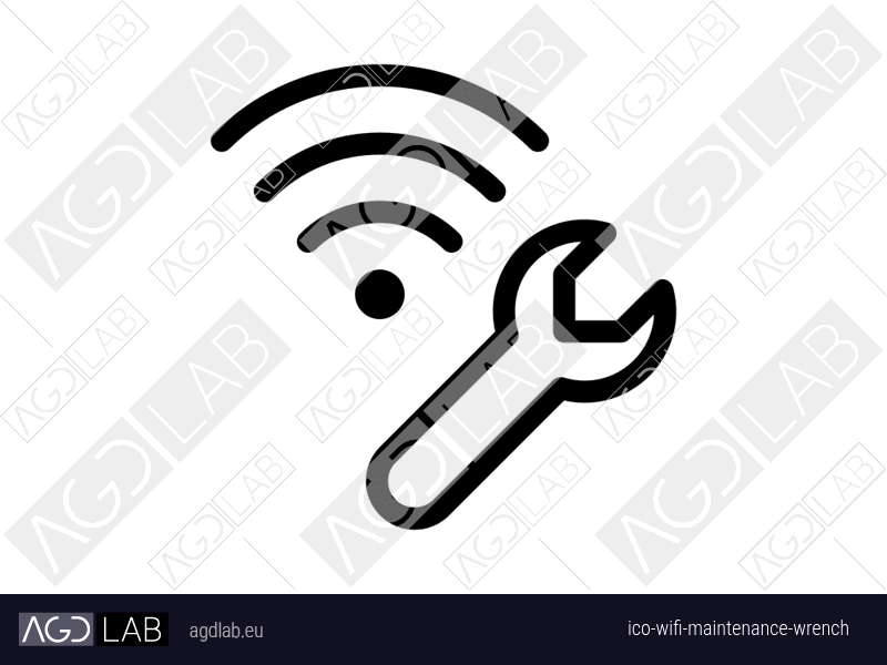Wifi maintenance wrench icon