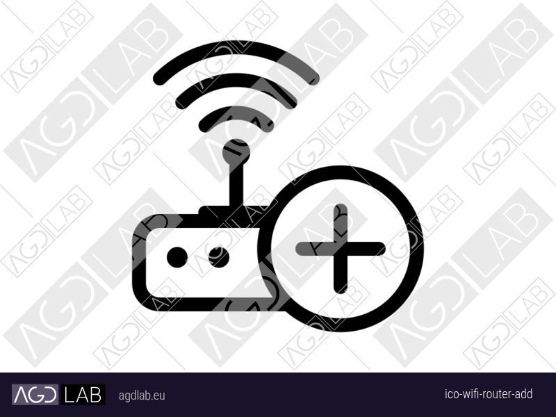 Wifi router add icon