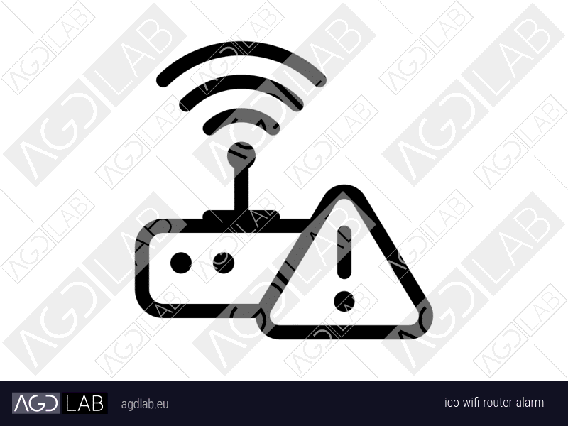 Wifi router alarm icon