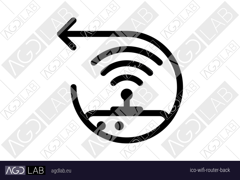 Wifi router back icon