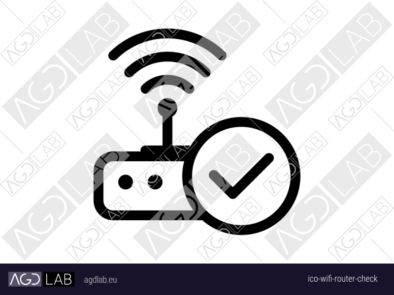 Wifi router check icon