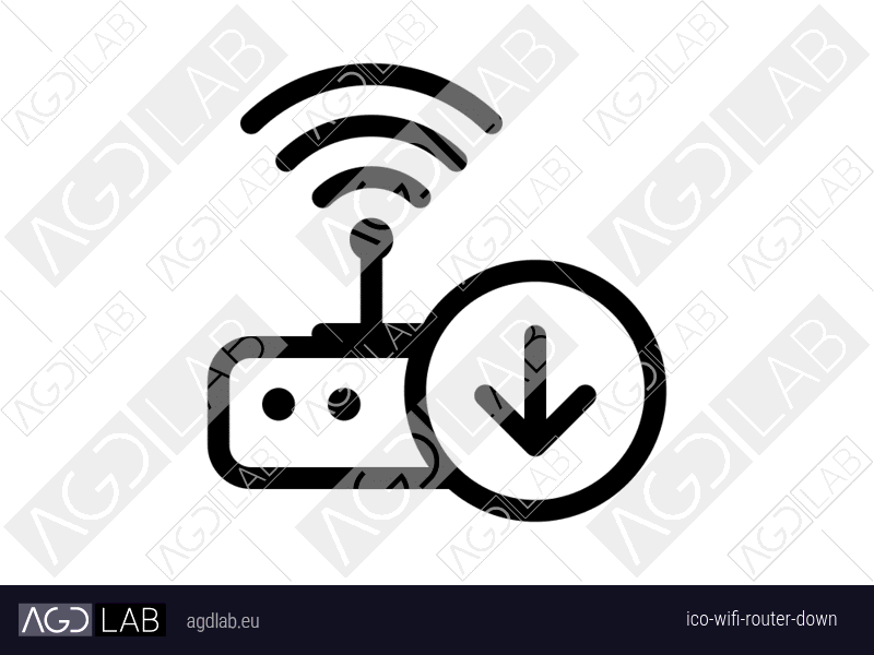 Wifi router down icon