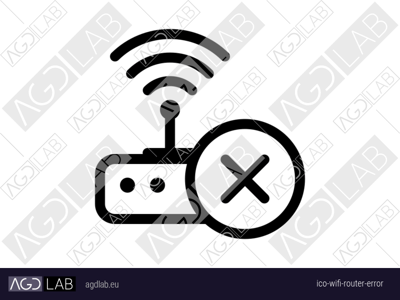 Wifi router error icon