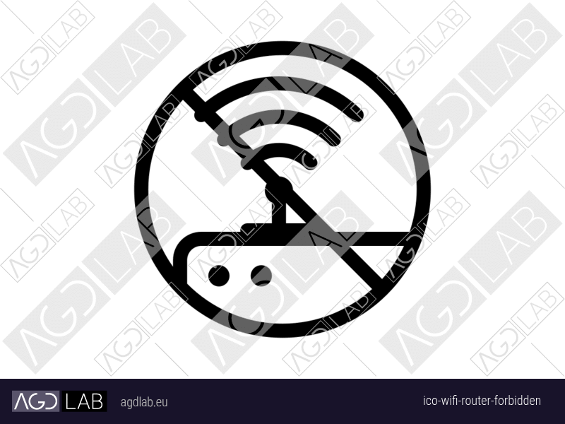Wifi router forbidden icon