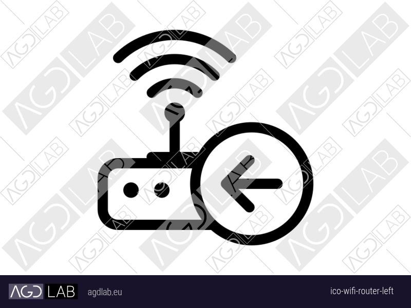 Wifi router left icon