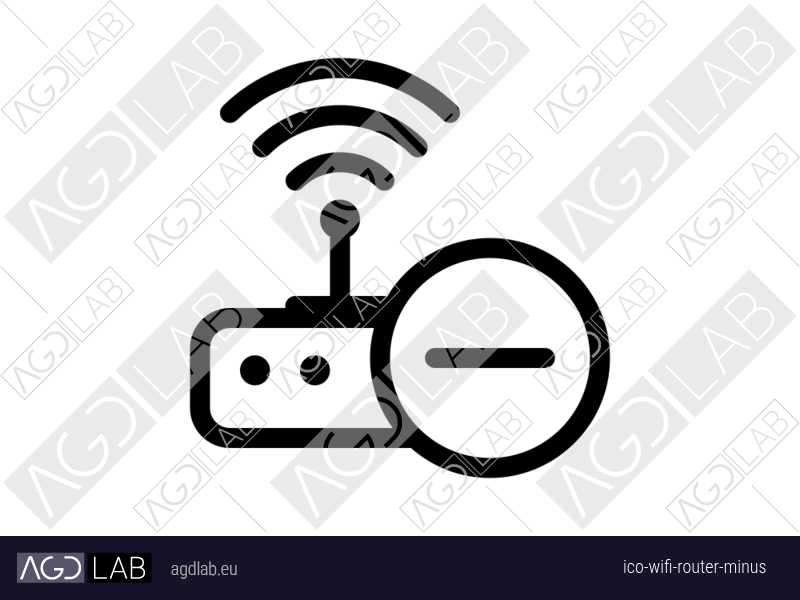Wifi router minus icon
