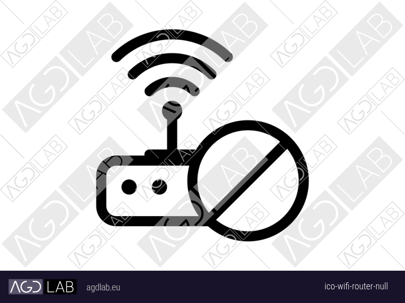 Wifi router null icon