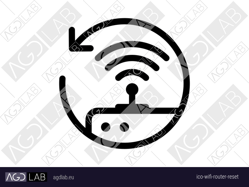 Wifi router reset icon