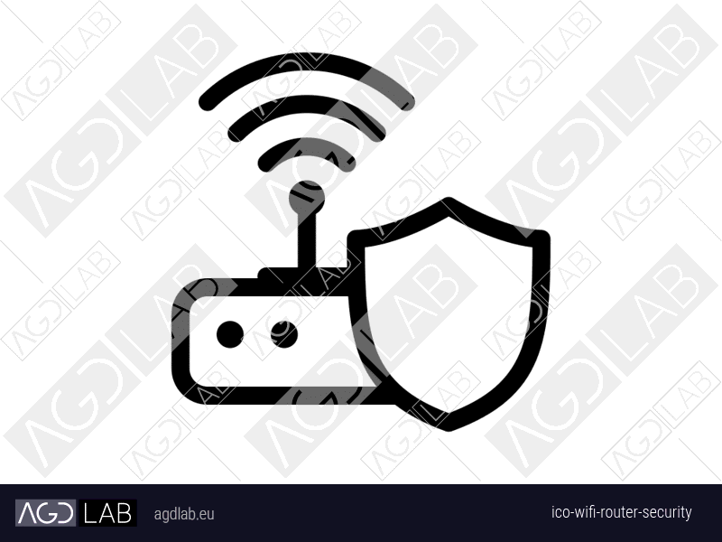Wifi router security icon